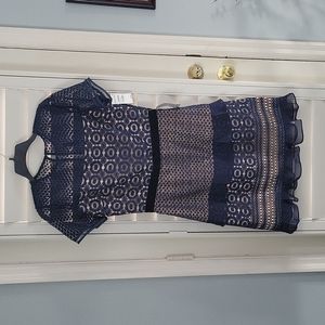 NWT Chelsea28 dress, medium, navy blue